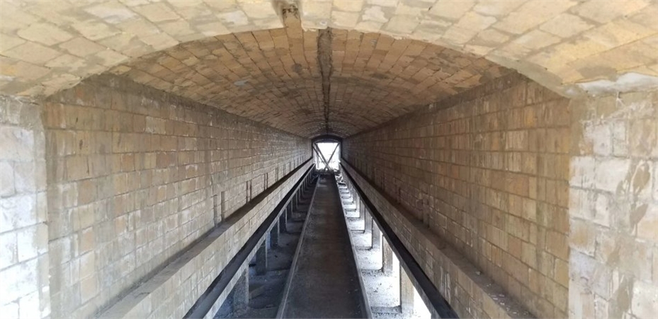 河北：24米隧道式模殼焙燒爐施工現(xiàn)場