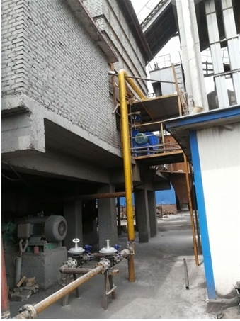 山東：148米天然氣紅磚窯爐燒嘴_天然氣燒嘴施工現(xiàn)場